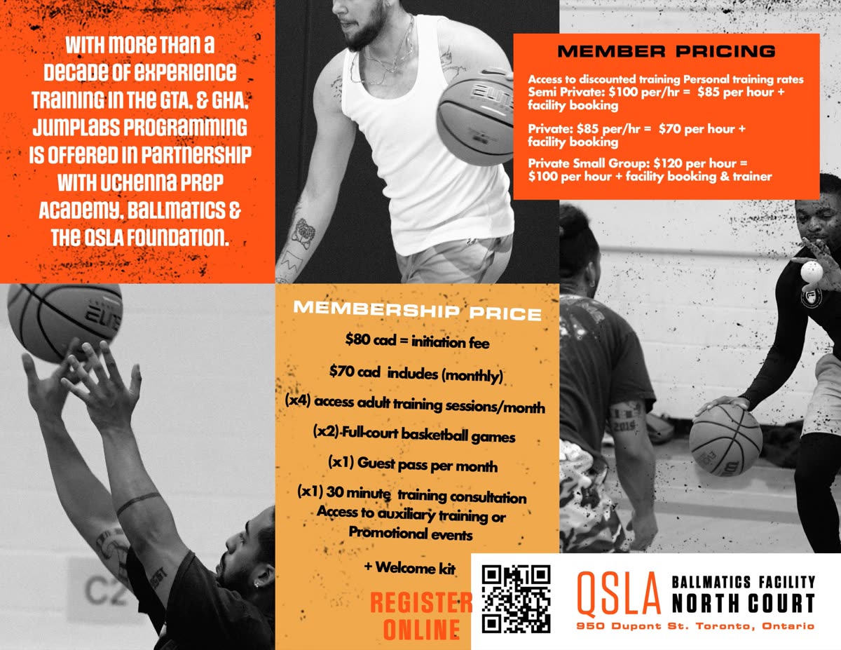 Jumplabs 2026 Adult Programs brochure – inside spread: decade of experience, membership price, member pricing rates